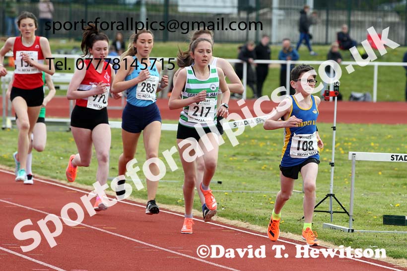 1500 metres, 2021 NECAA Middlesbrough Open Meting, Sunday, May 9th. Photo: David T. Hewitson/Sports for All Pics